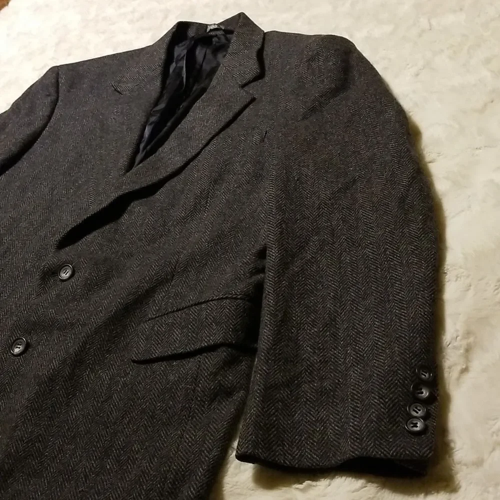 Vintage John Alexander Sports Jacket Blazer Mens 44L 100% Wool Business Career